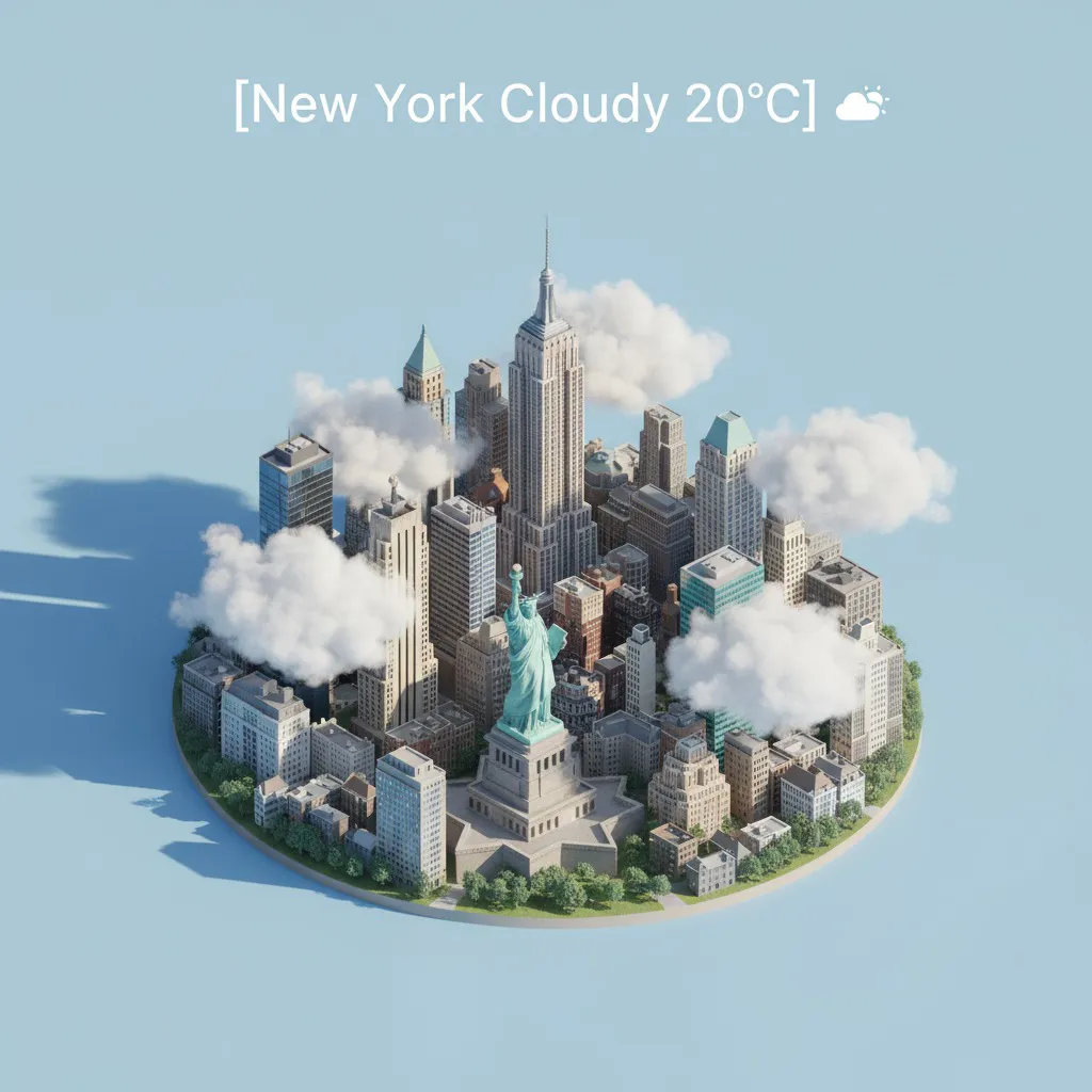Miniature city landmark generated with AI