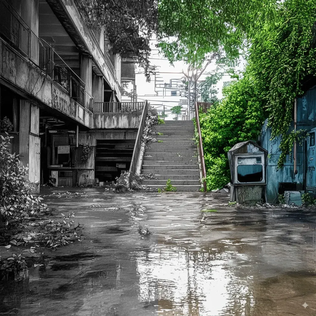 AI colorization example